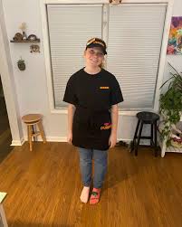 Working girl is home from her first day!