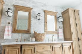 When it comes to lighting, the same rules apply: Modern Boho Bathroom Renovation Reveal The Leslie Style
