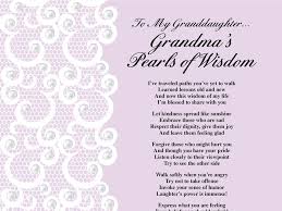 Grandma S Pearls Of Wisdom Poem Printable Grandaughter Quotes Baby Girl Quotes Graduation Prayers
