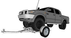 The plans for this tow dolly will comfortably allow a vehicle up to 1830mm wide (6') and weighing up to 2000kg or more to be towed, and while brakes may be legally unnecessary for the majority of loads, trailersauce recommends electric drum brakes to be fitted at a minimum. Tow Dolly Trailer Plans Building Instructions