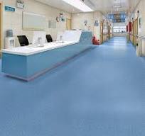 Free Samples 2mm Commercial Wood PVC Vinyl Flooring Rolls for Hospital /  School / Office