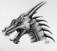 With uneven horizontal sketch out the mouth of the dragon. Dragon Head Drawing Dragon Head Drawing Dragon Head Drawings