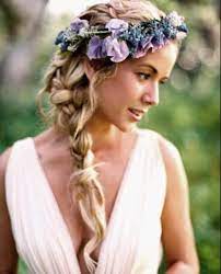 Messy But Pretty Side Plaits Trendy Wedding Hairstyles Flower Crown Hairstyle Wedding Hairstyles Updo