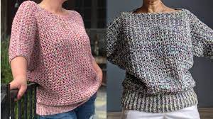 2 to 2 1/2 yards of sweater or knit fabric (amount will depend on the width of the fabric). Batwing Sweater Adult Updated Crochet Tutorial Right Handed Youtube