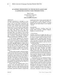 Pdf Academic Dishonesty In The Second Language Classroom Instructors Perspectives Maite Correa Academia Edu