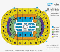 View Seating Chart Mma Sap Center Seating Transparent Png