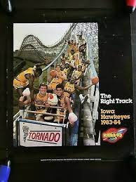 1983 Iowa Hawks Basketball Poster Hawkeyes Krna Adventureland Vintage Tornado Ia Ebay Basketball Posters Hawks Basketball Iowa Hawkeye Basketball
