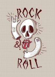 Rock And Roll Vector Tongue Rock Stones Rolling Illustration Roll And Music Skull Rock And Roll Rock And Roll Illustration Rock Illustration