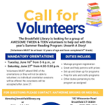 Teen Volunteer Training (Summer Reading)
