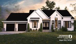 1 Story House Plans And Home Floor Plans With Attached Garage