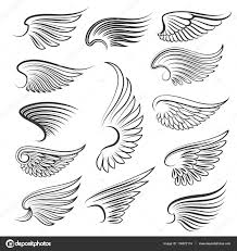Herunterladen Vektor Flugel Isoliert Auf Weissem Hintergrund Cartoon Tattoo Tribal Und Vintage Heraldis Engel Flugel Tattoo Engel Zeichnung Flugel Zeichnung
