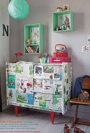 Comic Strip Cabinet Decoupaged Wall Boxes Barnerom Interior