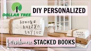 Personalized stacked books, farmhouse books, stamped books, custom book stack, rustic home decor, stamped book set. Diy Personalized Stamped Stacked Books Diy Farmhouse Decor Youtube
