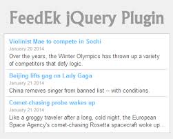 Feedek V2 0 Released Jquery Rss Atom Feed Plugin Feedek Jquery Rss Feed Atom Reader Parser Plugins Jquery Atom