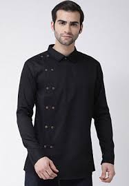 Indian Mens Kurta Designs For All Occasions At Utsav Fashion Logo design requires advanced skills that only professional logo designers have. solid color cotton short kurta in black