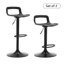 Thksbought Set Of 2 Modern Bar Stools Plastic Adjustable Counter Height Swivel Stool Matte Back Modern Bar Stools Tall Bar Stools Adjustable Bar Stools