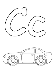 Drawing A Car And Letter C Coloring Page Letter C Coloring Pages Coloring Pages Bee Coloring Pages