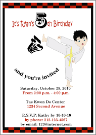 Taekwondo Birthday Party Invitations Google Search Party Invitations Birthday Party Invitations Birthday Party