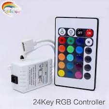 44 / 24 buttons remote control for rgb led strip, lamp. Led Rgb Controller Dc12v 24keys Ir Remote Controller For Smd 3528 5050 Rgb Led Strip Lights Led Controller Rgb Colorful 24key Ir Remote Controller Led Rgb Controllerrgb Controller Aliexpress