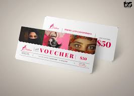Free Download Fashion Shop Voucher Template Downloadtemplate Giftvoucher Psd Psddownload Voucher Vouche Voucher Template Free Gift Card Design Templates