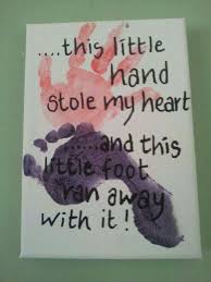 Hand Foot Print Gift For Parents Mom Or Dad Or Even Grandparents Super Cute Handprint Footprint Keepsake A Mothers Day Crafts Baby Crafts Handprint Crafts
