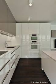 Boston Modern Kitchen White And Gray Cabinets Built In Hood Fully Integrated Appliances Dark Fl Kitchen Design Small Miele Kitchen Appliances Miele Kitchen
