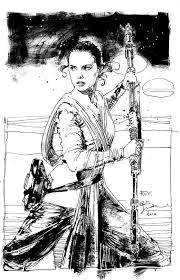 Rey By Bill Sienkiewicz Starwars Star Wars Drawings Star Wars Artwork Star Wars Art
