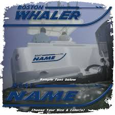 Domed Boat Name In The Boston Whaler Font Choose Your Own Colors