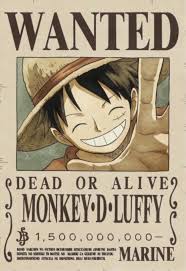 El conocido poster de one piece con luffy y el cartel de wanted, se busca vivo o muerto, ahora en tamaño grande producto oficial y licenciado one piece dimensiones: O Quinto Yonkou So Quero Ver Isso Acontecer Topi Jerami Bajak Laut Seni Anime