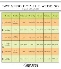 Sweating For The Wedding 6 Week Workout Plan Wedding Workout Plan Weekly Workout Plans 6 Week Workout Plan