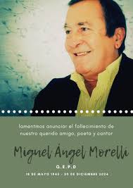 Se nos fue Miguel Angel Morelli les dejo información importante Será velado  a partir de las 14 hs en La Española de Santo Tomé- Gaboto 2209. Mañana a  las 8 hs partirán