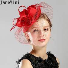 Janevini Vintage Birdcage Hat Veil White Black Feathers Bridal Fascinator Wedding Hat Headdress Evening Di Wedding Veil Vintage Vintage Veils Bridal Fascinator