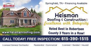 For instance, a general contractor looking to get a contractors license in nashville/davidson county, tn will need a home improvement license for any projects under $25,000. Heisman Roofing Construction Home Facebook