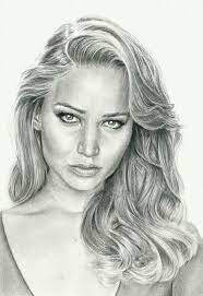 Jennifer Lawrence In 2020 Portrait Color Pencil Sketch Drawing Examples