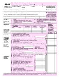 Form 1040 2016 Income Tax Return Income Tax Tax Return