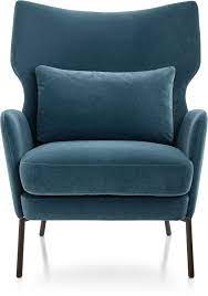 Alex Navy Blue Velvet Accent Chair Reviews Crate And Barrel Blue Velvet Accent Chair Velvet Accent Chair Stylish Chairs