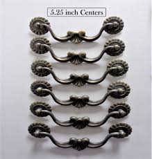 Swan Neck Drop Pulls 5 25 In Centers 6 Antique Brass Cabinet Dresser Drawer Pulls Handles 3 Pc Design Pull Drawer Pull Handles Drawer Pulls Pull Handle