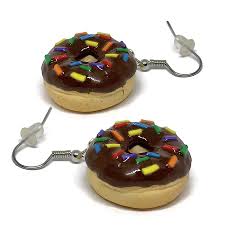 Check spelling or type a new query. Chocolate Frosted Donut With Sprinkles Dangle Earrings My Miniature Kitchen