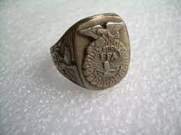 Ffa Vocational Agriculture Eagles Ring Size 11 5 Southern Sterling Hallmark Vintage Silver Collectable Future Farmers Of America Mens Ffa Vintage Silver Ring Size