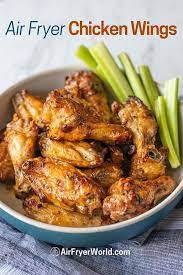Easy Air Fryer Chicken Wings Recipe Crispy Good Air Fryer World Recipe Air Fryer Recipes Healthy Air Fryer Chicken Wings Chicken Wing Recipes