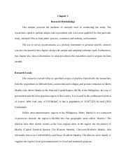 The interviewer on telephone itself. Chapter 3 Methodology Chapter 3 Research Methodology This Chapter Presents The Methods Of Research Used In Conducting The Study The Researchers Opted Course Hero