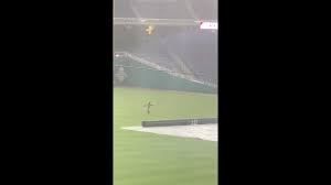 After rain forced play to stop in the fourth inning of a game between the nationals and reds, the grounds crew rolled out the tarp to cover the infield. Nude Streaker Entertains Crowd During Rain Delay In Washington Nationals Mlb Game Youtube
