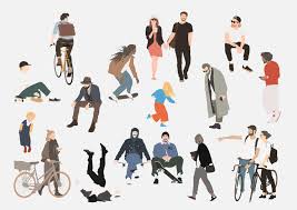 15 Flat Vector People Illustrations 4 Digital File Png Etsy People Illustration Children Illustration People Cutout