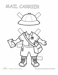 Mailman Paper Doll Worksheet Education Com Community Helpers Preschool Paper Dolls Community Helpers Theme