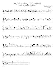 Violin cover of isabella's lullaby from the anime, the promised neverland. Isabella S Lullaby Ep 12 Version Sheet Music For Guitar Solo Musescore Com