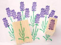 Lavender Flower Invitation Stamp Handmade Stamps Lavender Stamp Invitation Stamp