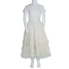 baby dior cream tulle overlay tiered skirt 10 yrs