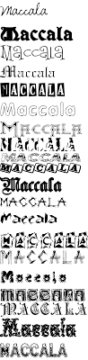 )a font in which different characters have different pitches (widths). Development Maccala Features