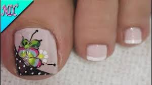 75 creativos diseños de uñas decoradas con puntos fáciles y elegantes. Disenos De Unas De Pies Con Flores Y Mariposas Dibujos Para A Colorear