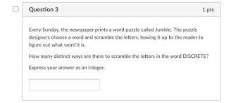 Use the circled letters to reveal the bonus word. Question 3 1 Pts Every Sunday The Newspaper Prints A Chegg Com